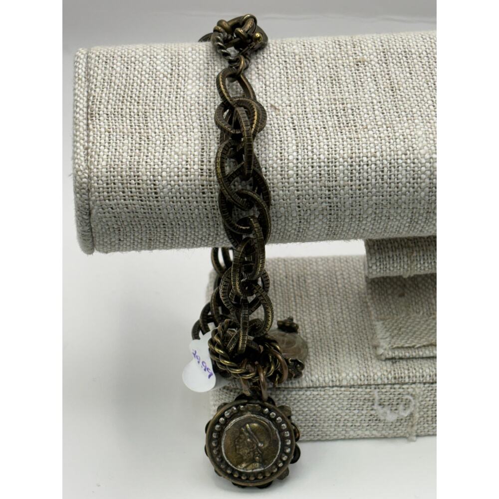 Sweet Romance Bronze Tone Chain Bracelet #71646